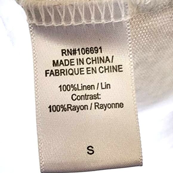 Young Fabulous & Broke YFB Linen Tiered Ruffle White Tank Small - Picture 5 of 6